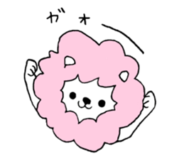 Cotton candy lion sticker #14430171