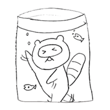 Japanese raccoon doggie sticker #14430472