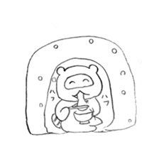 Japanese raccoon doggie sticker #14430475