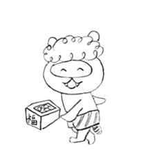 Japanese raccoon doggie sticker #14430480