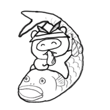 Japanese raccoon doggie sticker #14430485