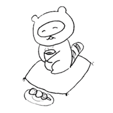 Japanese raccoon doggie sticker #14430494