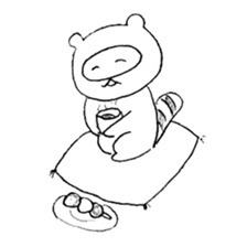 Japanese raccoon doggie sticker #14430494