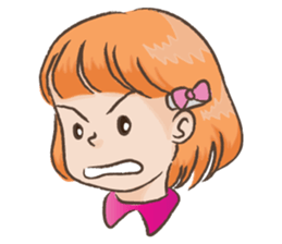 hairpin little girl sticker #14430550