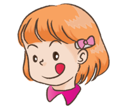 hairpin little girl sticker #14430559
