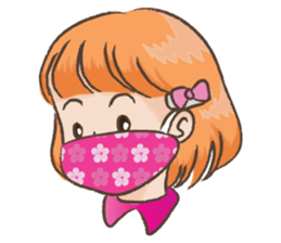hairpin little girl sticker #14430569