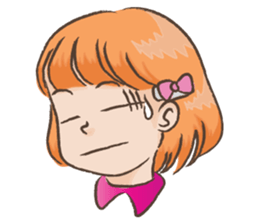 hairpin little girl sticker #14430574