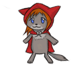wolf Little Red Riding Hood Sticker sticker #14432422