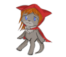 wolf Little Red Riding Hood Sticker sticker #14432423