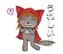 wolf Little Red Riding Hood Sticker sticker #14432424
