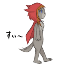 wolf Little Red Riding Hood Sticker sticker #14432461