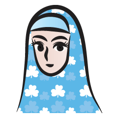 blue scarf woman