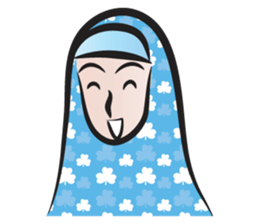 blue scarf woman sticker #14432723