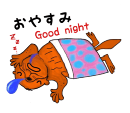 Cute and funny sea otters sticker #14433078