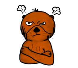 Cute and funny sea otters sticker #14433092