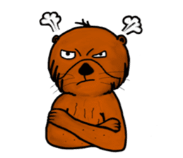 Cute and funny sea otters sticker #14433092