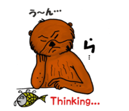 Cute and funny sea otters sticker #14433095