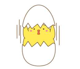 cute chick piyota sticker #14434272