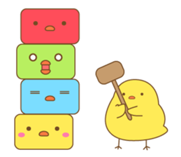 cute chick piyota sticker #14434280