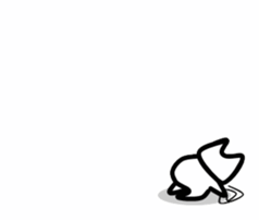 a-hold character like a cat 2 sticker #14434352