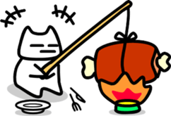 a-hold character like a cat 2 sticker #14434380