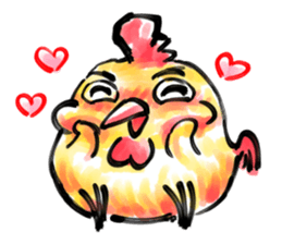 Golden Rooster to the good news sticker #14434886