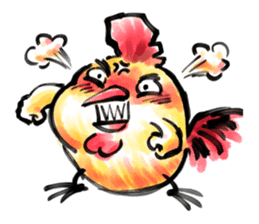 Golden Rooster to the good news sticker #14434887