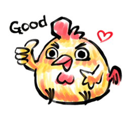 Golden Rooster to the good news sticker #14434893