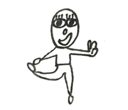 Person of long eyelashes sticker #14434992