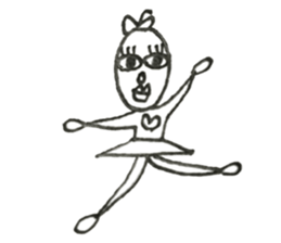 Person of long eyelashes sticker #14434993