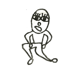 Person of long eyelashes sticker #14434994