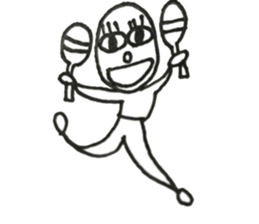 Person of long eyelashes sticker #14435007