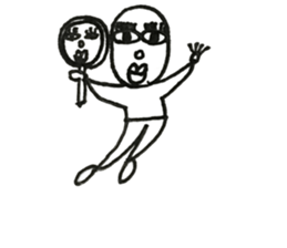 Person of long eyelashes sticker #14435012