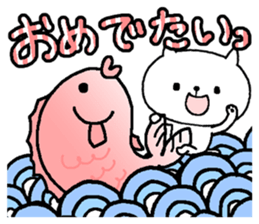 New Year's +cat sticker #14435212