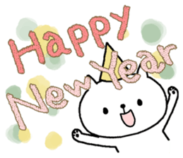 New Year's +cat sticker #14435216