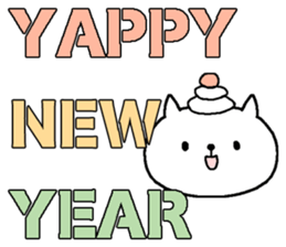 New Year's +cat sticker #14435217