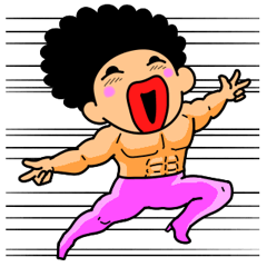 Mr Afro-hair macho. Woman-like man 3