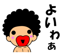 Mr Afro-hair macho. Woman-like man 3 sticker #14436017