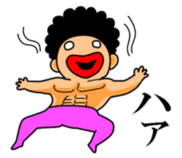 Mr Afro-hair macho. Woman-like man 3 sticker #14436035