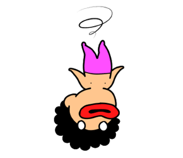 Mr Afro-hair macho. Woman-like man 3 sticker #14436041