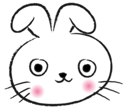 round face rabbit sticker #14436774