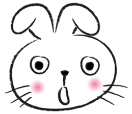 round face rabbit sticker #14436775