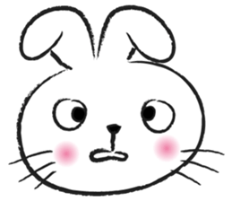 round face rabbit sticker #14436776