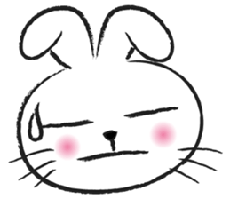 round face rabbit sticker #14436777