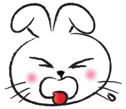 round face rabbit sticker #14436778