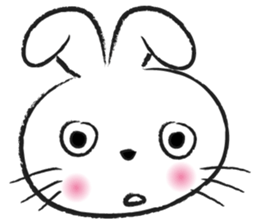 round face rabbit sticker #14436779