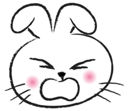 round face rabbit sticker #14436780
