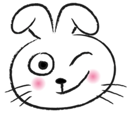 round face rabbit sticker #14436782