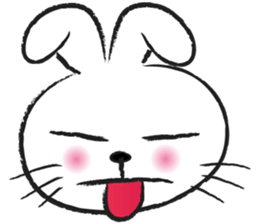 round face rabbit sticker #14436783