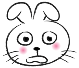 round face rabbit sticker #14436784